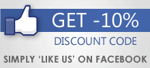 Like us on Facebook to get 10% discount