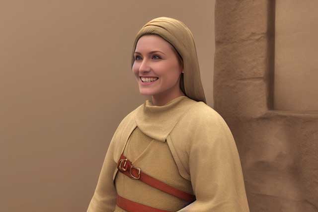 Fashionable medieval woman